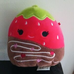 Valentine Chocolate Dipped Strawberry Collectible Original Squishmallow